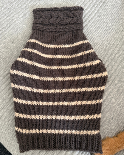 Cable Stripe Matching Sweater Set – Human + Dog